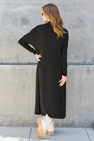 Blue Zone Planet | Basic Bae Full Size Open Front Long Sleeve Cover Up BLUE ZONE PLANET