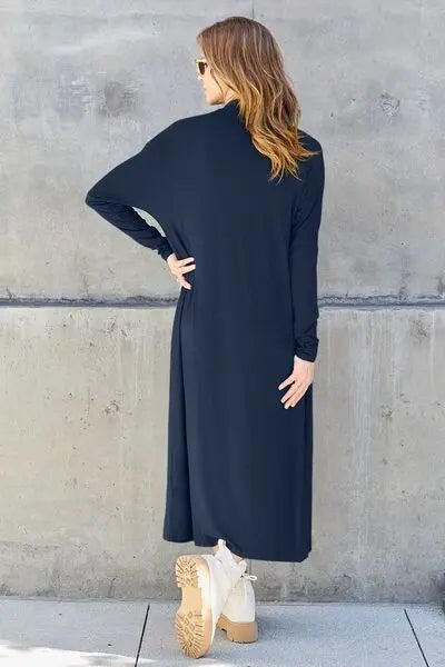 Blue Zone Planet | Basic Bae Full Size Open Front Long Sleeve Cover Up BLUE ZONE PLANET