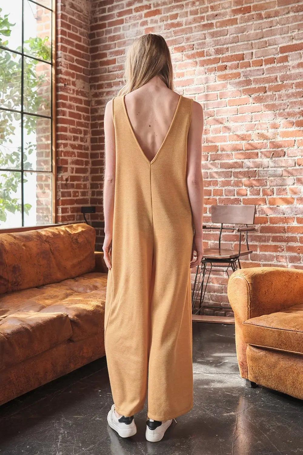 Blue Zone Planet | Ces Femme V-Neck Sleeveless Wide Leg Jumpsuit BLUE ZONE PLANET