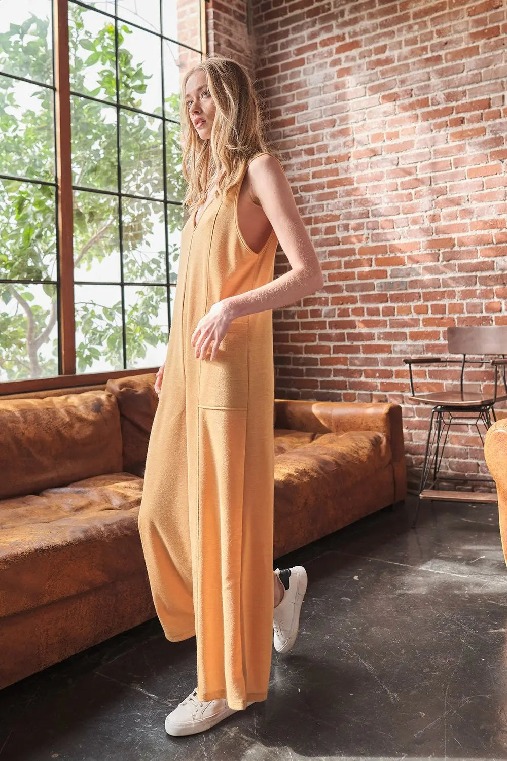 Blue Zone Planet | Ces Femme V-Neck Sleeveless Wide Leg Jumpsuit BLUE ZONE PLANET