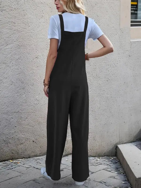 Blue Zone Planet | Crystal's one-piece spaghetti strap straight trousers kakaclo