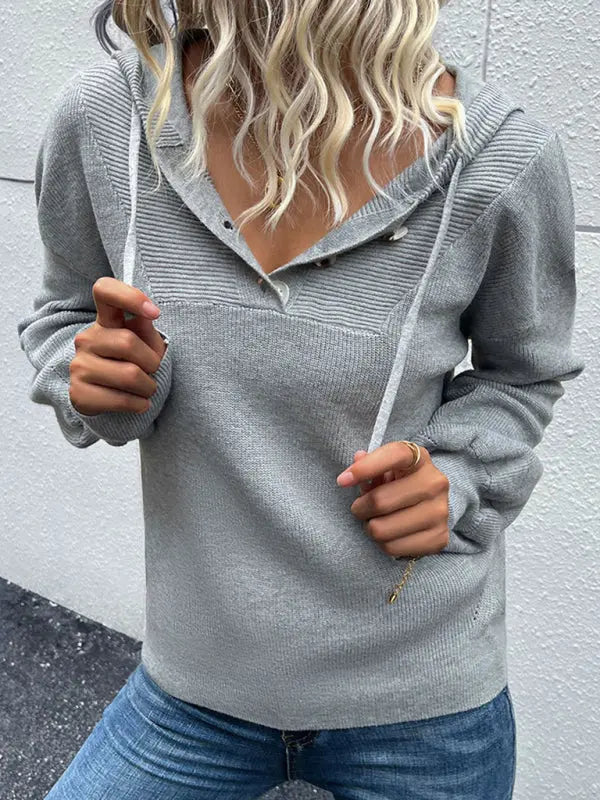 Blue Zone Planet | European and American solid long sleeved hooded sweater BLUE ZONE PLANET