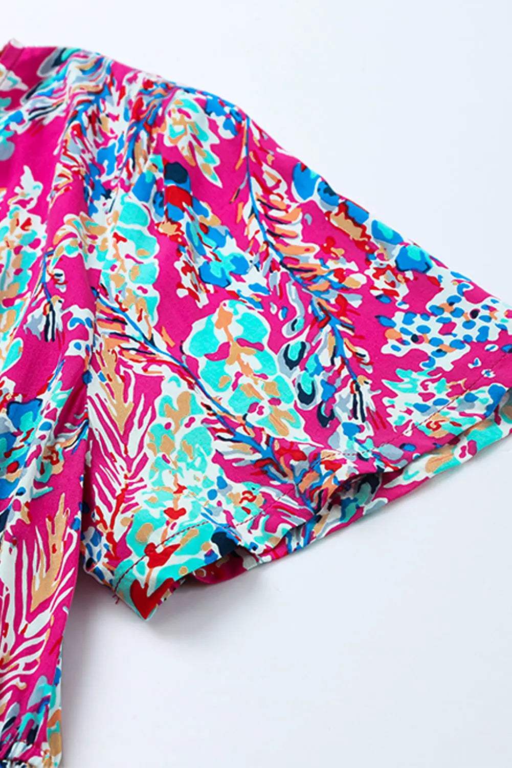 Blue Zone Planet | Green Wrap V Neck Floral Maxi Dress Blue Zone Planet