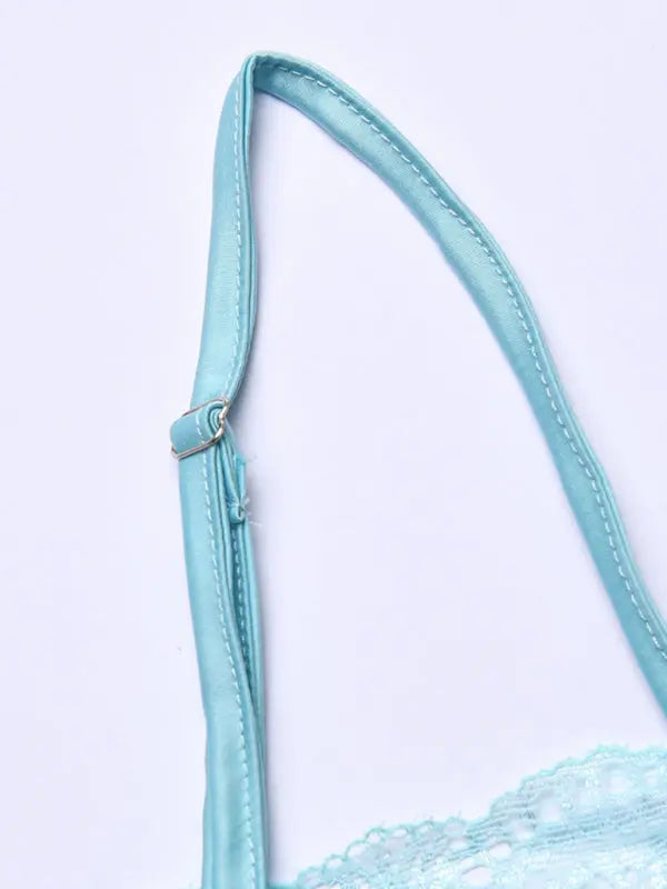 Blue Zone Planet | Lace splicing spaghetti strap skirt strap low-cut dress BLUE ZONE PLANET