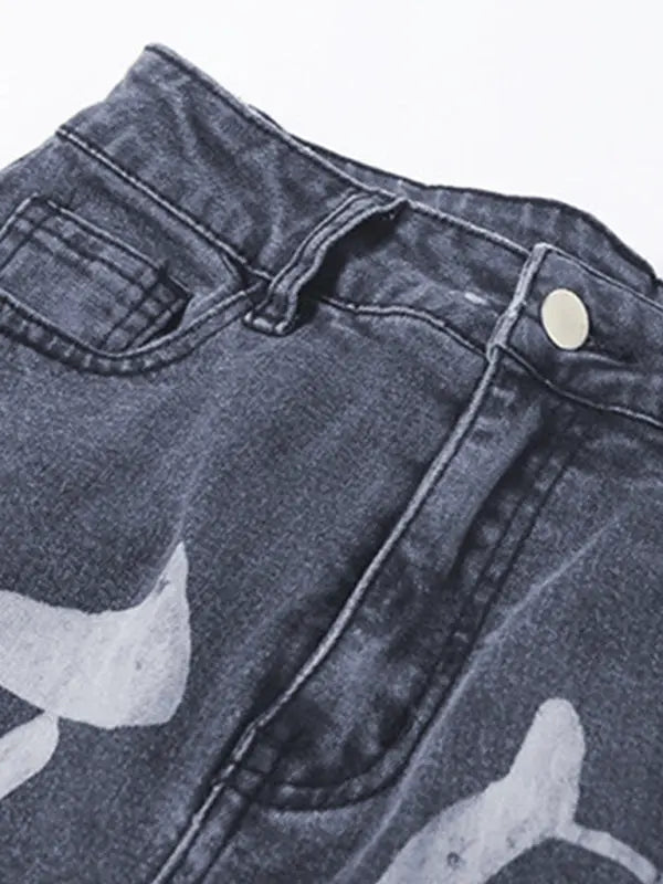Blue Zone Planet | Ladies Zip Fly High Waist Washed White Slim Jeans BLUE ZONE PLANET
