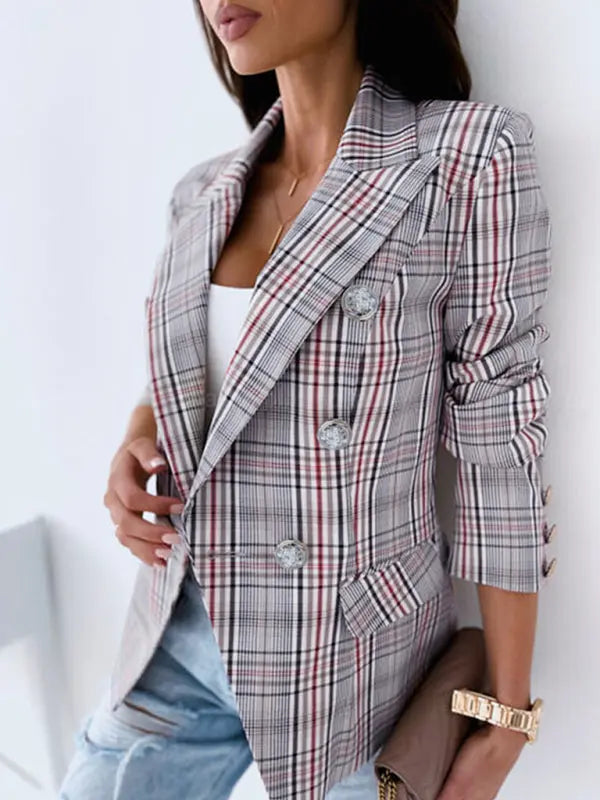 Blue Zone Planet | Long Sleeve Printed Suit Coat BLUE ZONE PLANET