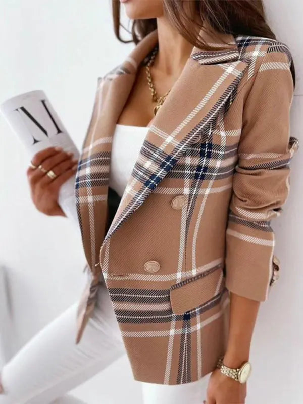 Blue Zone Planet | Long Sleeve Printed Suit Coat BLUE ZONE PLANET