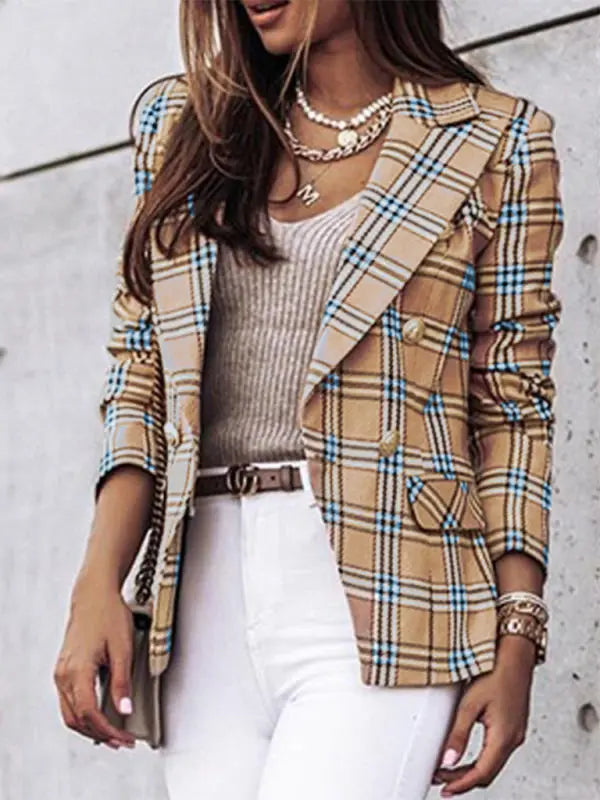 Blue Zone Planet | Long Sleeve Printed Suit Coat BLUE ZONE PLANET