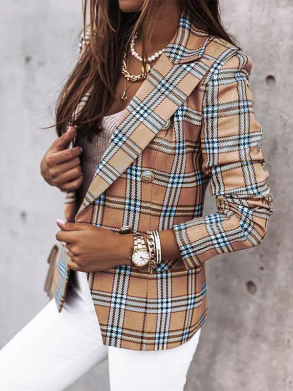 Blue Zone Planet | Long Sleeve Printed Suit Coat BLUE ZONE PLANET