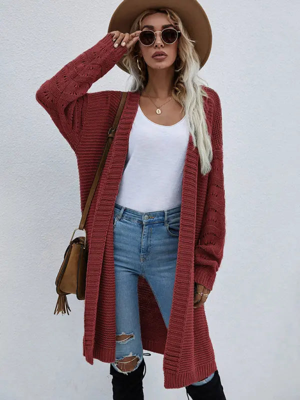 Blue Zone Planet | Open Knit Long Sleeve Cardigan BLUE ZONE PLANET