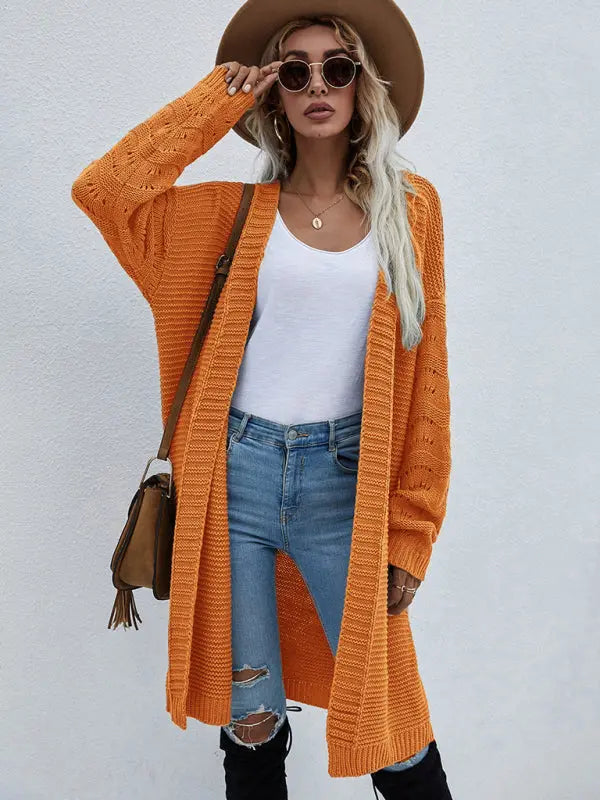 Blue Zone Planet | Open Knit Long Sleeve Cardigan BLUE ZONE PLANET