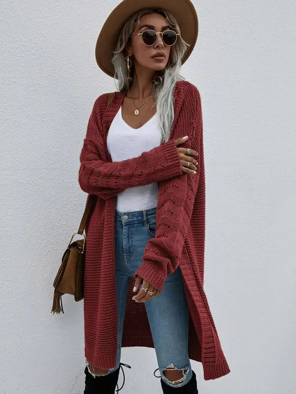 Blue Zone Planet | Open Knit Long Sleeve Cardigan BLUE ZONE PLANET
