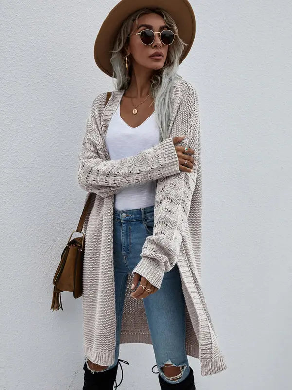 Blue Zone Planet | Open Knit Long Sleeve Cardigan BLUE ZONE PLANET
