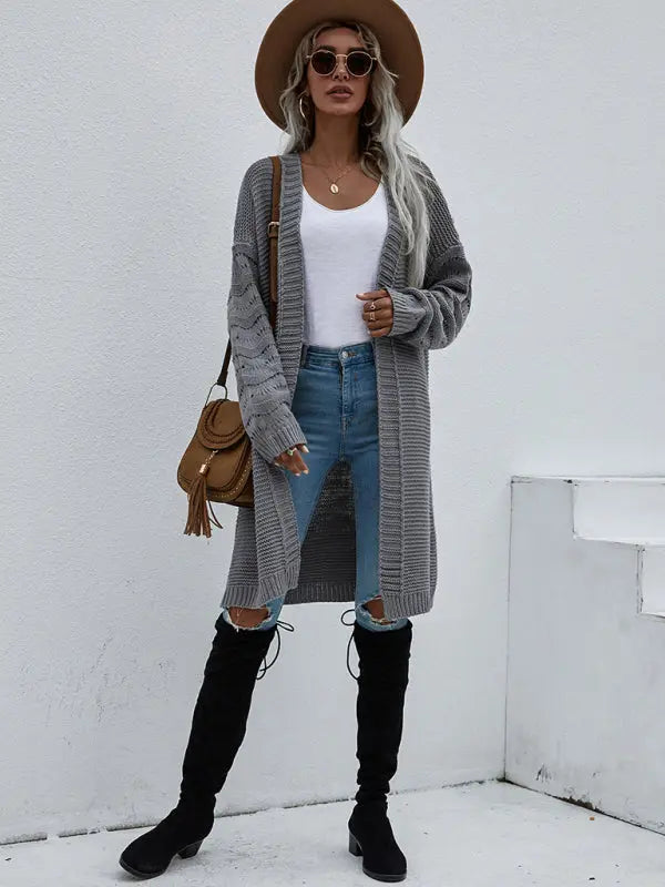 Blue Zone Planet | Open Knit Long Sleeve Cardigan BLUE ZONE PLANET