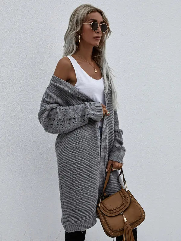 Blue Zone Planet | Open Knit Long Sleeve Cardigan BLUE ZONE PLANET