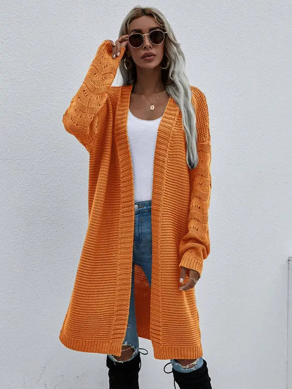 Blue Zone Planet | Open Knit Long Sleeve Cardigan BLUE ZONE PLANET