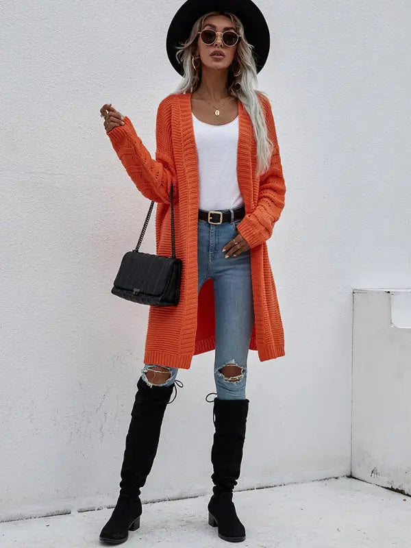 Blue Zone Planet | Open Knit Long Sleeve Cardigan BLUE ZONE PLANET