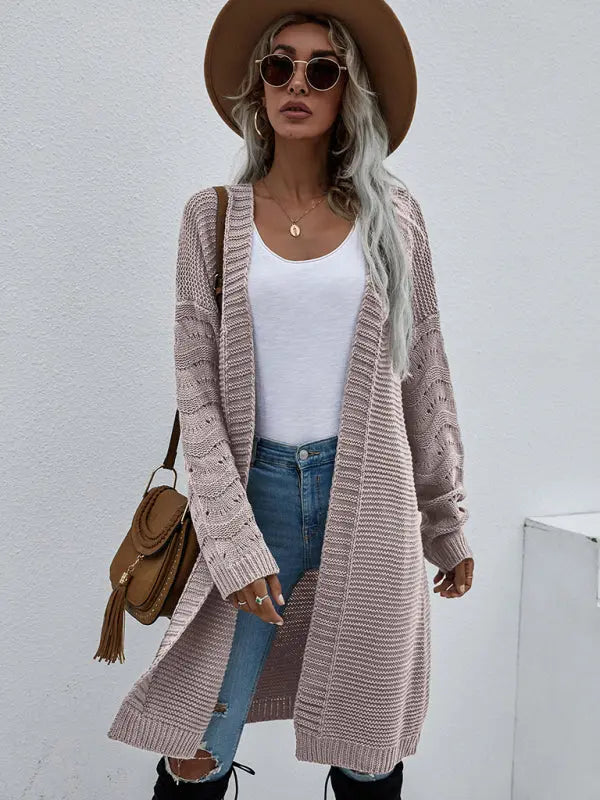 Blue Zone Planet | Open Knit Long Sleeve Cardigan BLUE ZONE PLANET