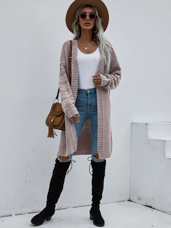 Blue Zone Planet | Open Knit Long Sleeve Cardigan BLUE ZONE PLANET