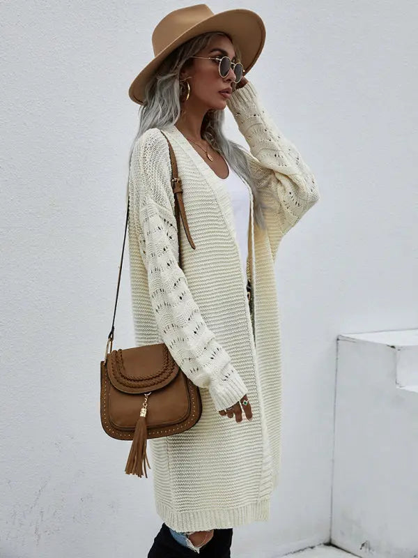 Blue Zone Planet | Open Knit Long Sleeve Cardigan BLUE ZONE PLANET