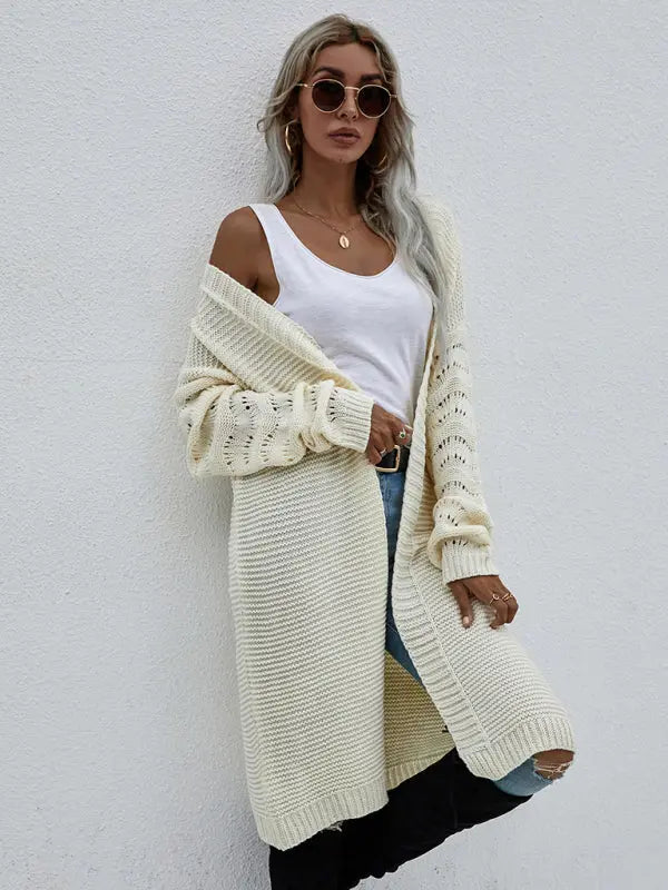 Blue Zone Planet | Open Knit Long Sleeve Cardigan BLUE ZONE PLANET
