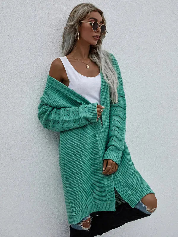 Blue Zone Planet | Open Knit Long Sleeve Cardigan BLUE ZONE PLANET