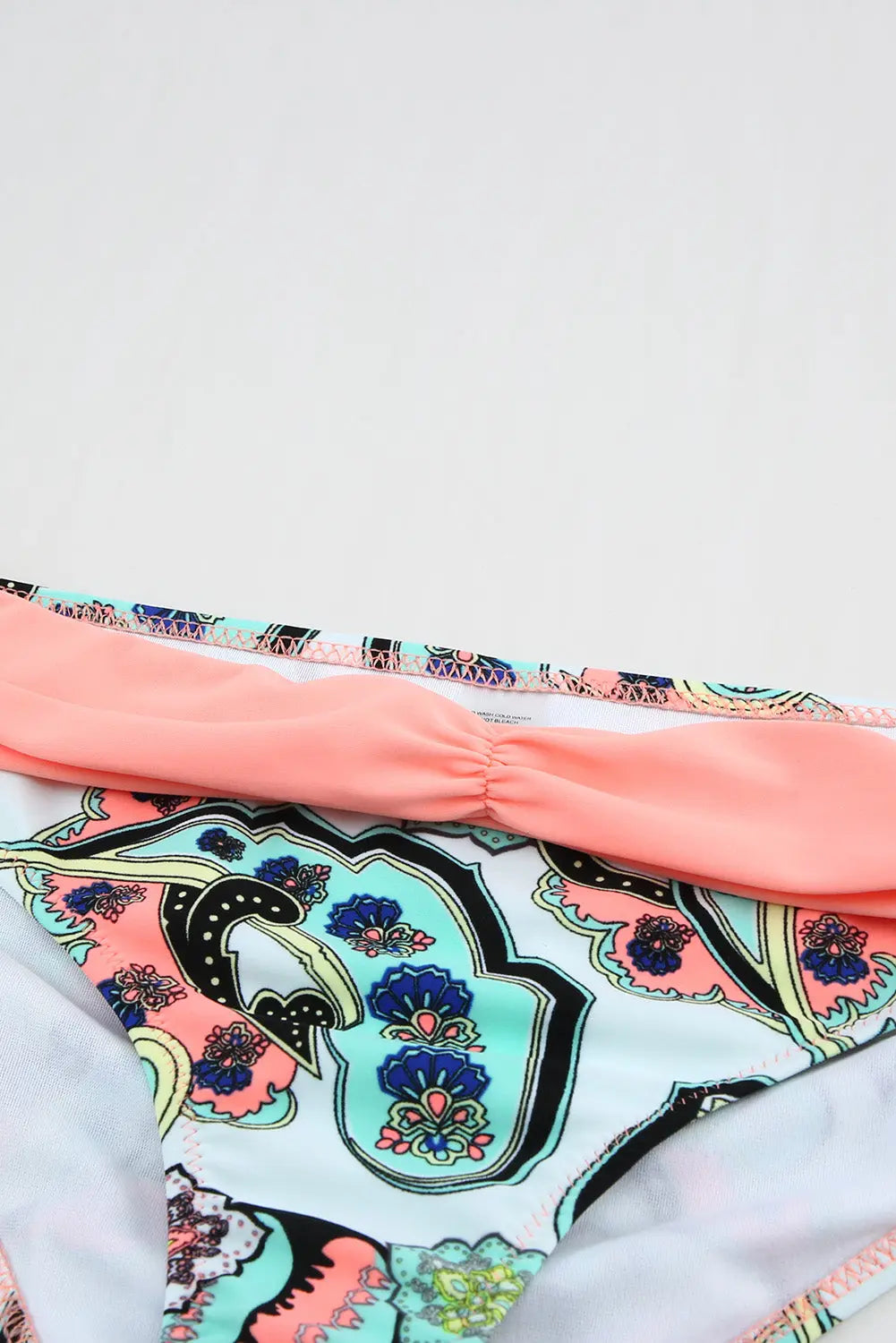 Blue Zone Planet | Pink Padded Gather Push-up Bikini Set Blue Zone Planet