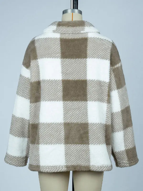 Blue Zone Planet | Plaid single-breasted double-sided jacket BLUE ZONE PLANET