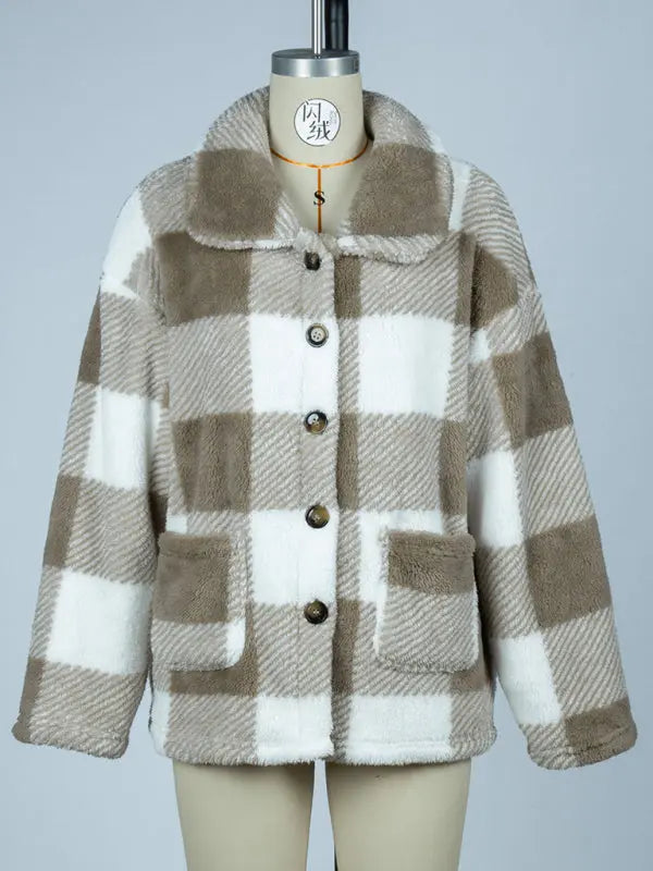 Blue Zone Planet | Plaid single-breasted double-sided jacket BLUE ZONE PLANET