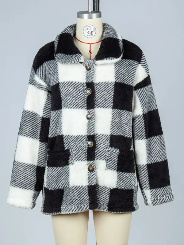 Blue Zone Planet | Plaid single-breasted double-sided jacket BLUE ZONE PLANET
