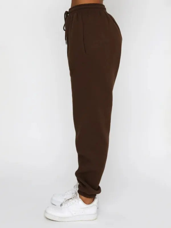 Blue Zone Planet | Solid Color Round able Collar Pullover Long Sleeve Trousers Sweater Suit BLUE ZONE PLANET