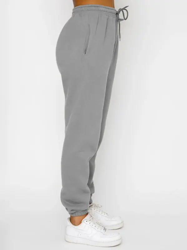 Blue Zone Planet | Solid Color Round able Collar Pullover Long Sleeve Trousers Sweater Suit BLUE ZONE PLANET