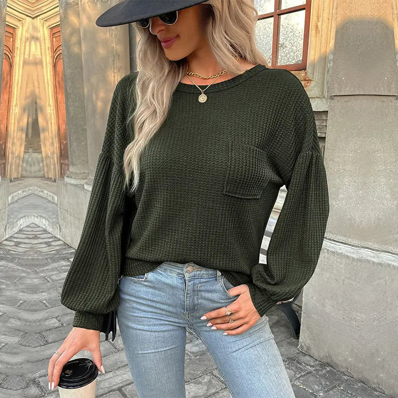 Blue Zone Planet | Top Long Sleeve Grey Open Back Cutout Knit Sweater BLUE ZONE PLANET