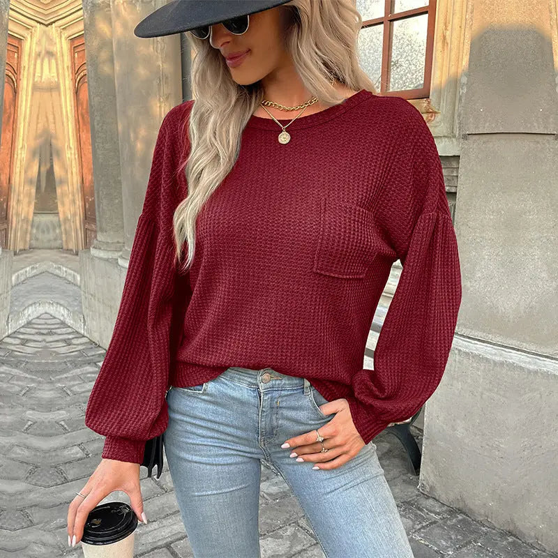 Blue Zone Planet | Top Long Sleeve Grey Open Back Cutout Knit Sweater BLUE ZONE PLANET