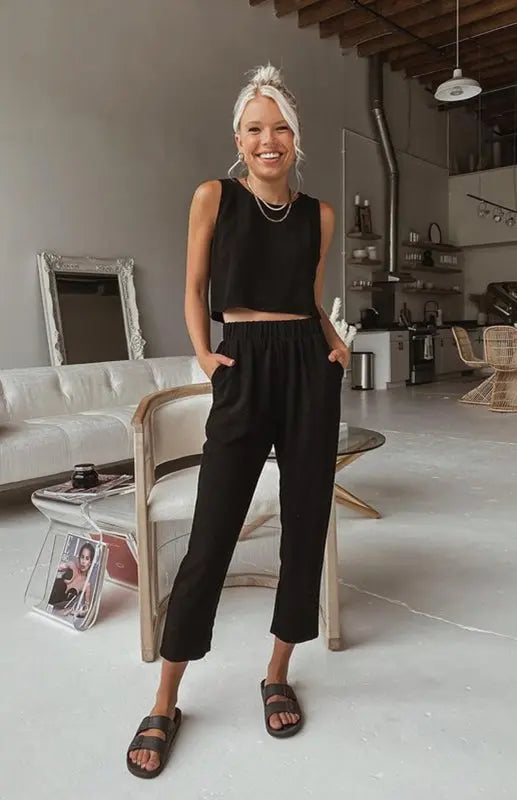 Blue Zone Planet | Vest Open-Waist Trousers Suit BLUE ZONE PLANET