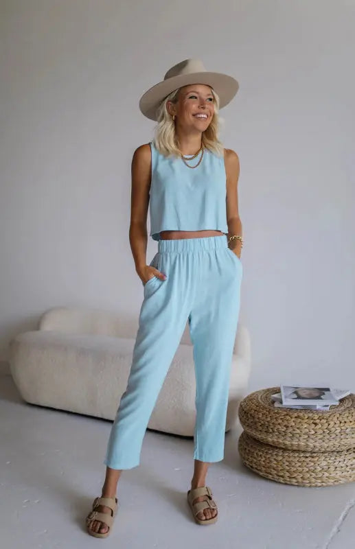 Blue Zone Planet | Vest Open-Waist Trousers Suit BLUE ZONE PLANET