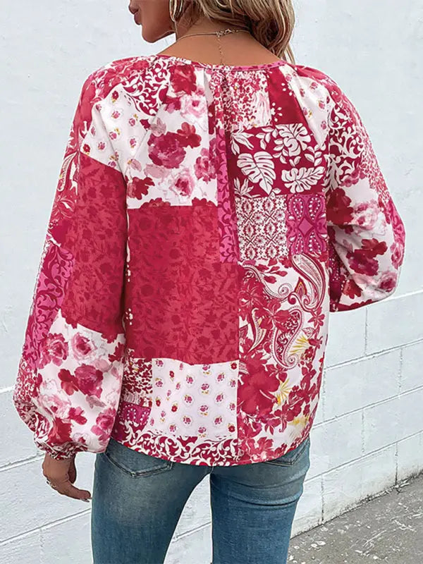 Blue Zone Planet | Woven Paisley Balloon Sleeve Shirt BLUE ZONE PLANET