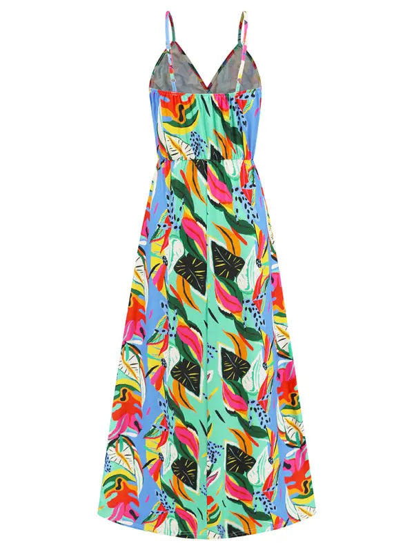 Blue Zone Planet | able and spaghetti strap backless slim holiday dress BLUE ZONE PLANET
