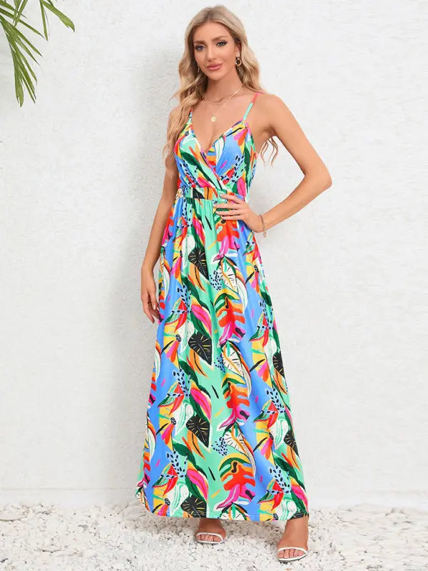 Blue Zone Planet | able and spaghetti strap backless slim holiday dress BLUE ZONE PLANET