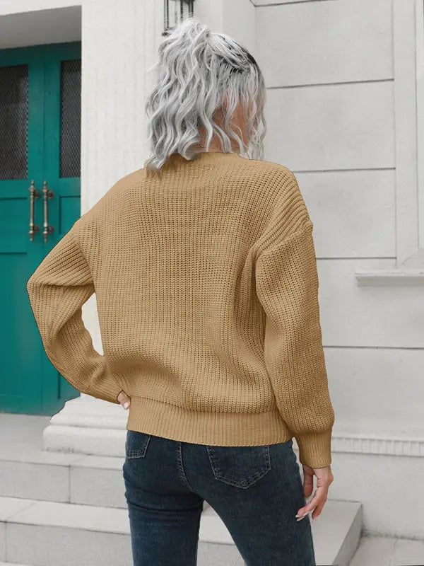Blue Zone Planet | button loose long sleeve sweater BLUE ZONE PLANET