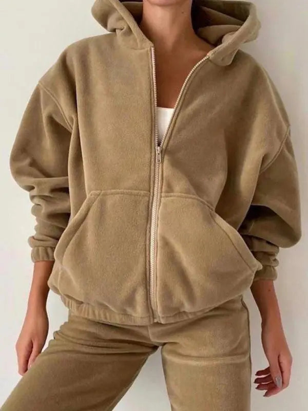Blue Zone Planet | hooded sweatshirt sports suit two piece set BLUE ZONE PLANET
