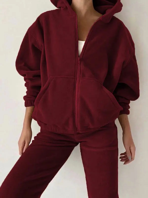 Blue Zone Planet | hooded sweatshirt sports suit two piece set BLUE ZONE PLANET