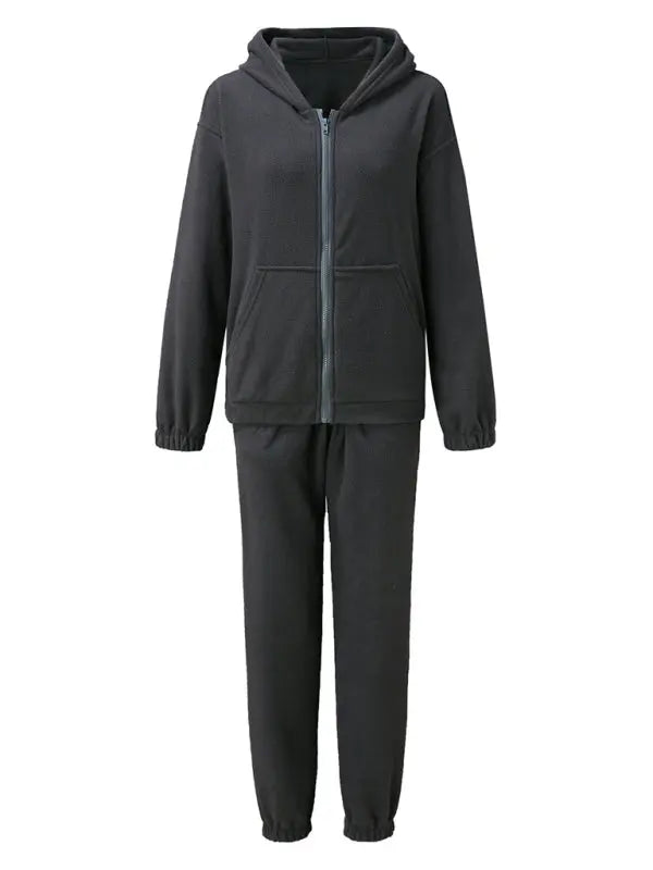 Blue Zone Planet | hooded sweatshirt sports suit two piece set BLUE ZONE PLANET