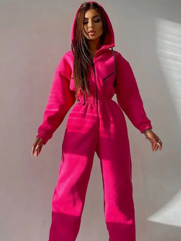 Blue Zone Planet | hooded sweatshirt sports suit two piece set BLUE ZONE PLANET