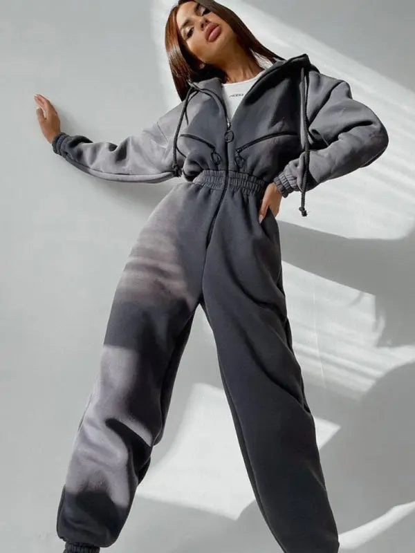 Blue Zone Planet | hooded sweatshirt sports suit two piece set BLUE ZONE PLANET