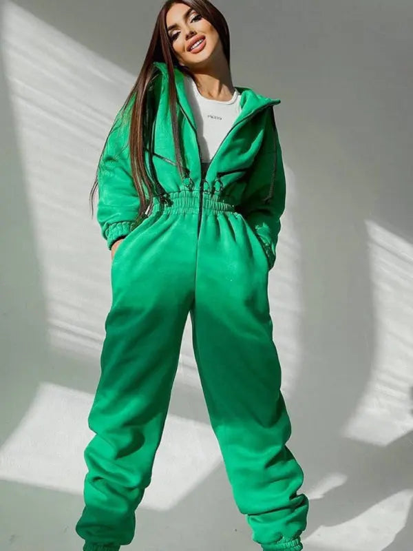 Blue Zone Planet | hooded sweatshirt sports suit two piece set BLUE ZONE PLANET