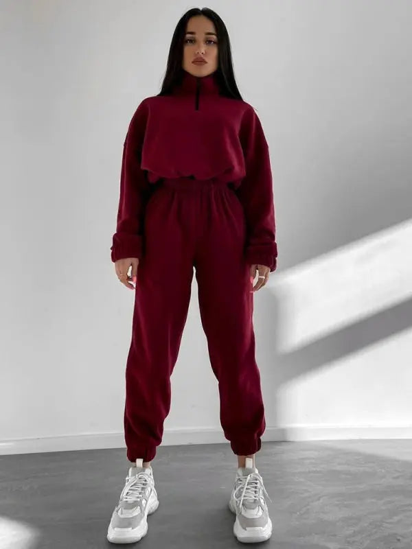 Blue Zone Planet | hooded sweatshirt sports suit two piece set BLUE ZONE PLANET