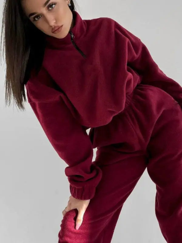 Blue Zone Planet | hooded sweatshirt sports suit two piece set BLUE ZONE PLANET