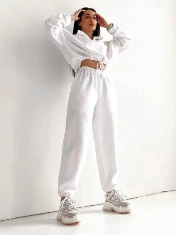 Blue Zone Planet | hooded sweatshirt sports suit two piece set BLUE ZONE PLANET