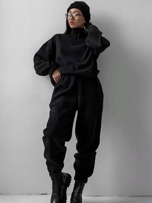 Blue Zone Planet | hooded sweatshirt sports suit two piece set BLUE ZONE PLANET